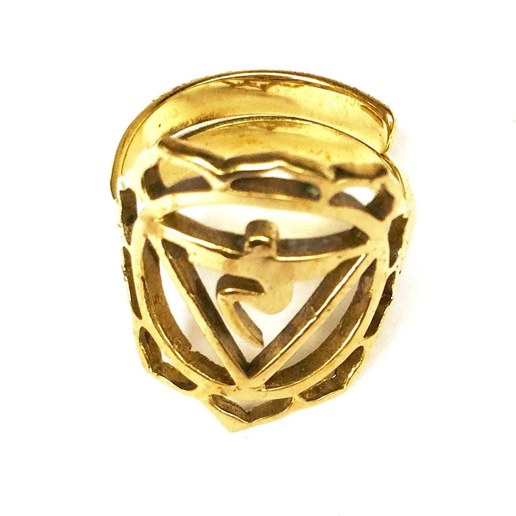 Solar Plexus Chakra Balancing Brass Yoga Ring