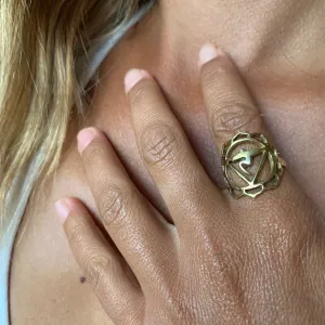 Solar Plexus Chakra Balancing Brass Yoga Ring