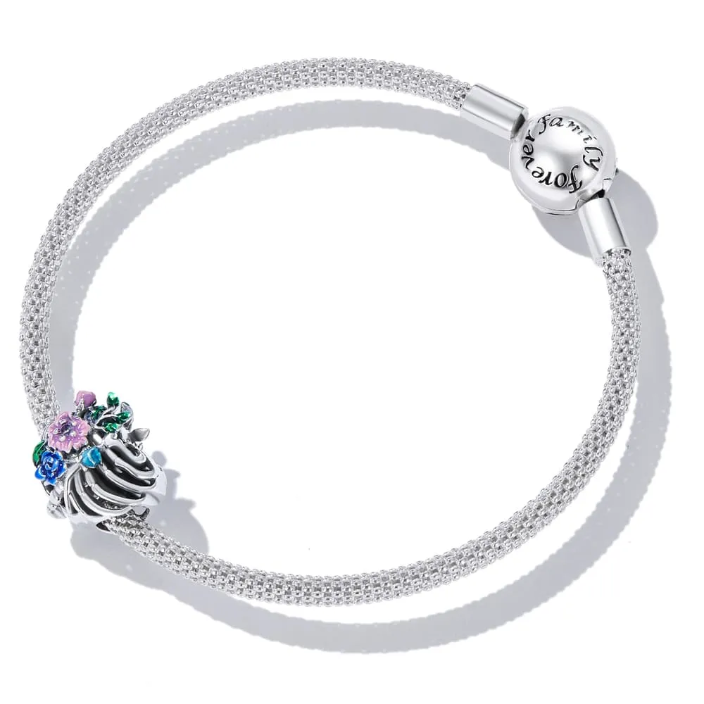 Solid 925 Signature Silver Juliet's Caged Heart Charm