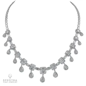 Spectra Fine Jewelry Invisibly-set Diamond Fringe Collar Necklace