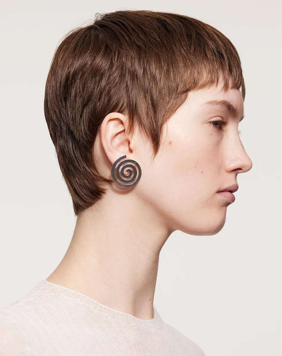 Spiral Earrings Large - Sterling Silver