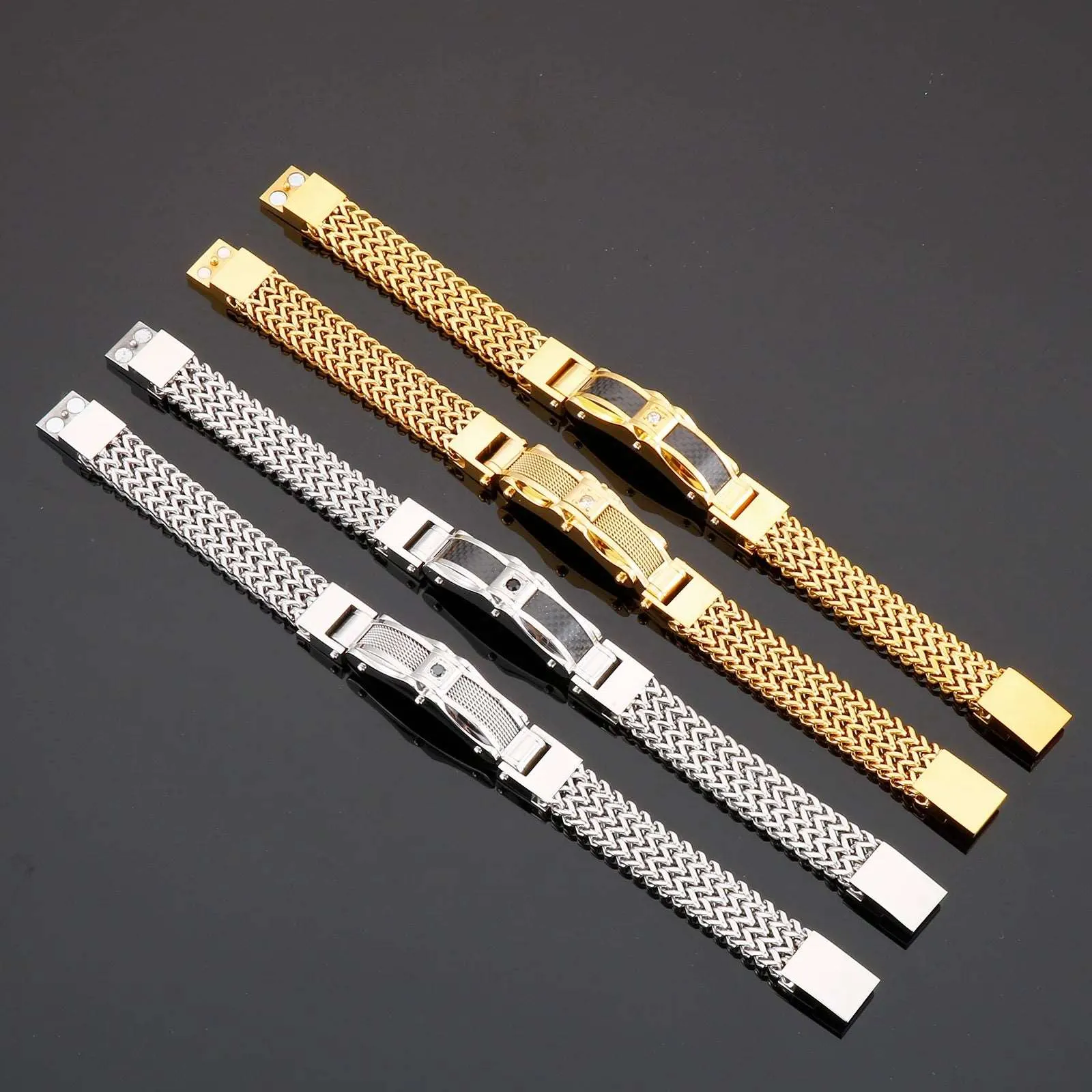 Stainless Steel Link Chain Mesh Bracelet