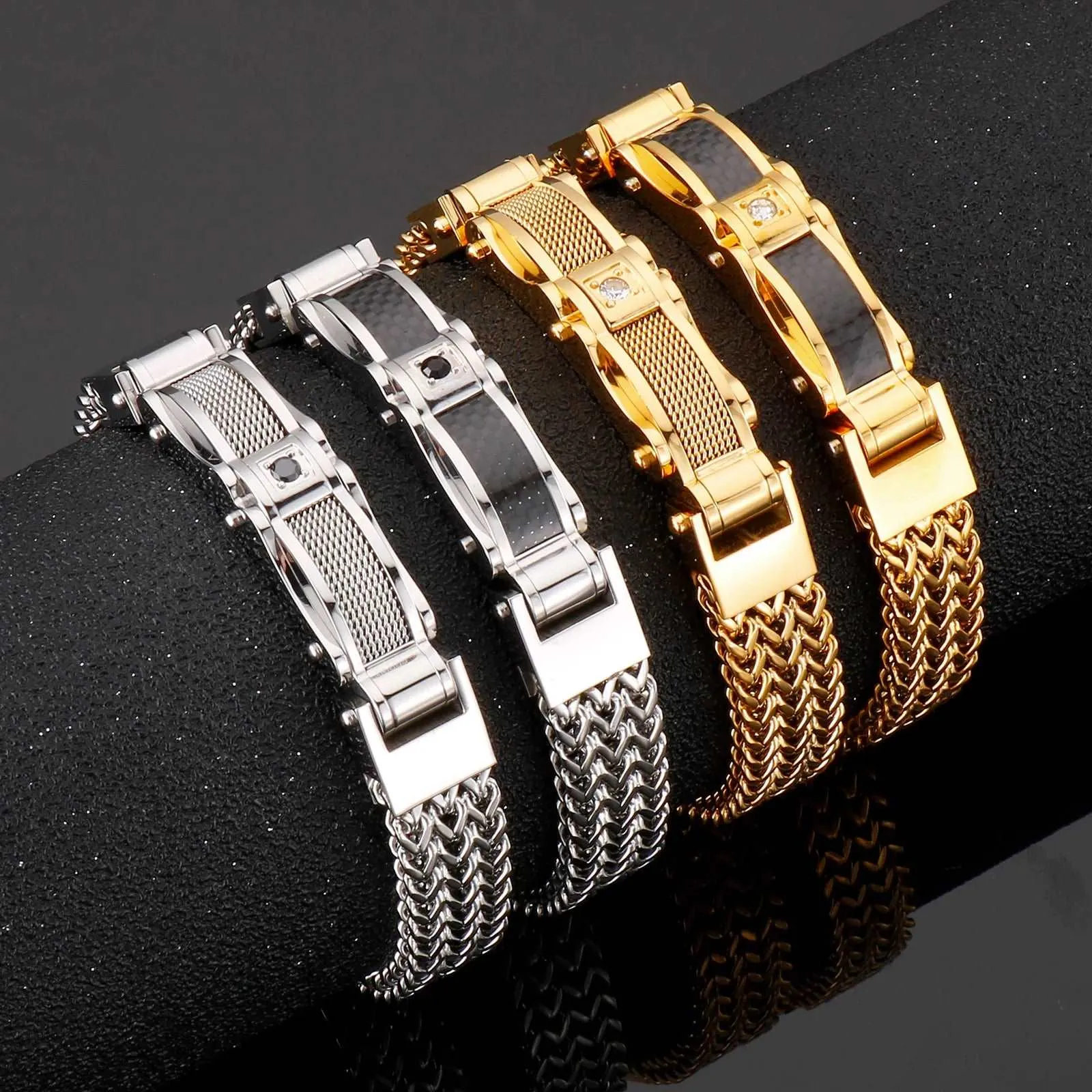 Stainless Steel Link Chain Mesh Bracelet