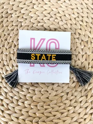 STATE solid tassel bracelet black