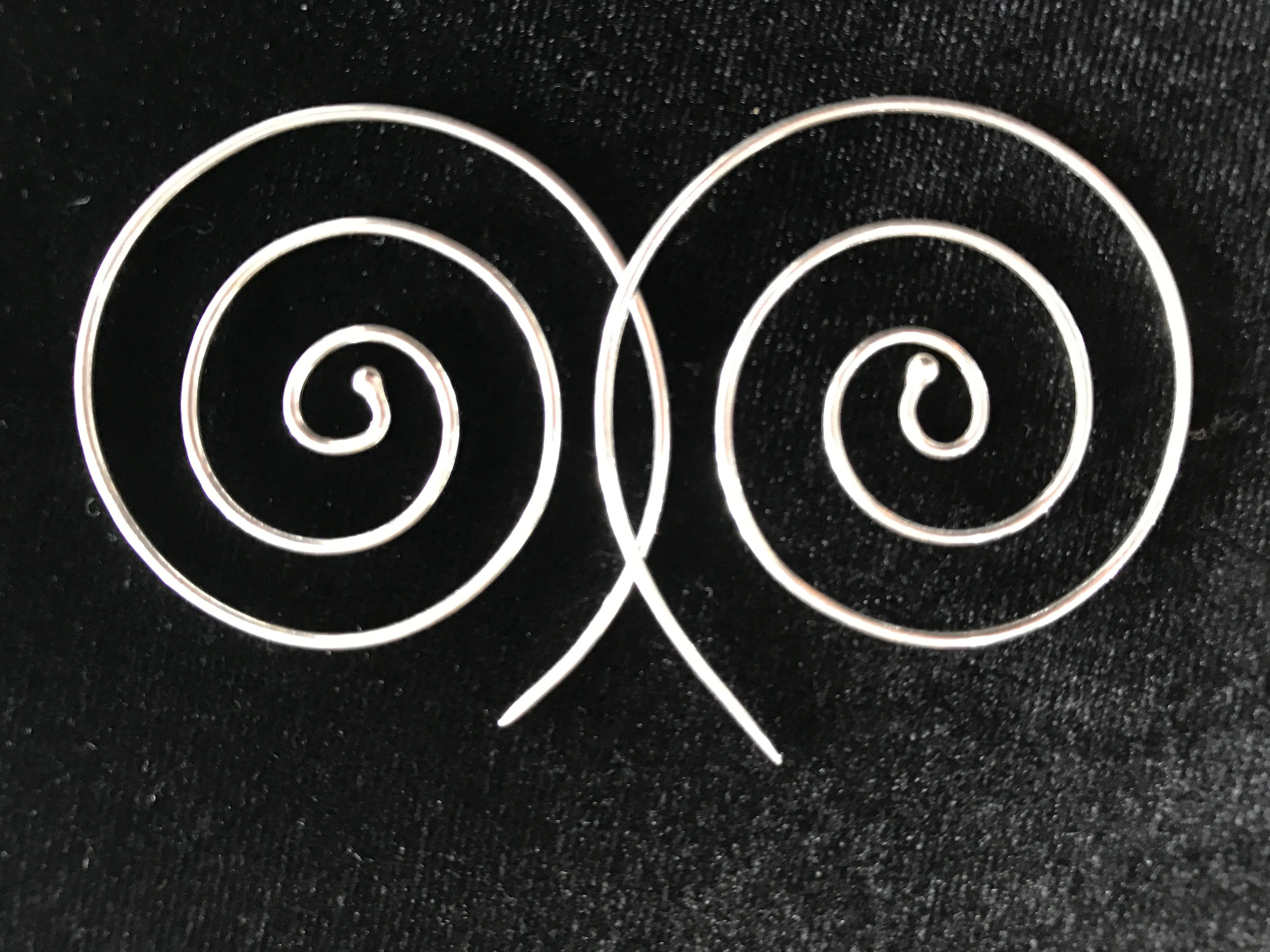 Sterling Silver Spiral Hoop Earrings