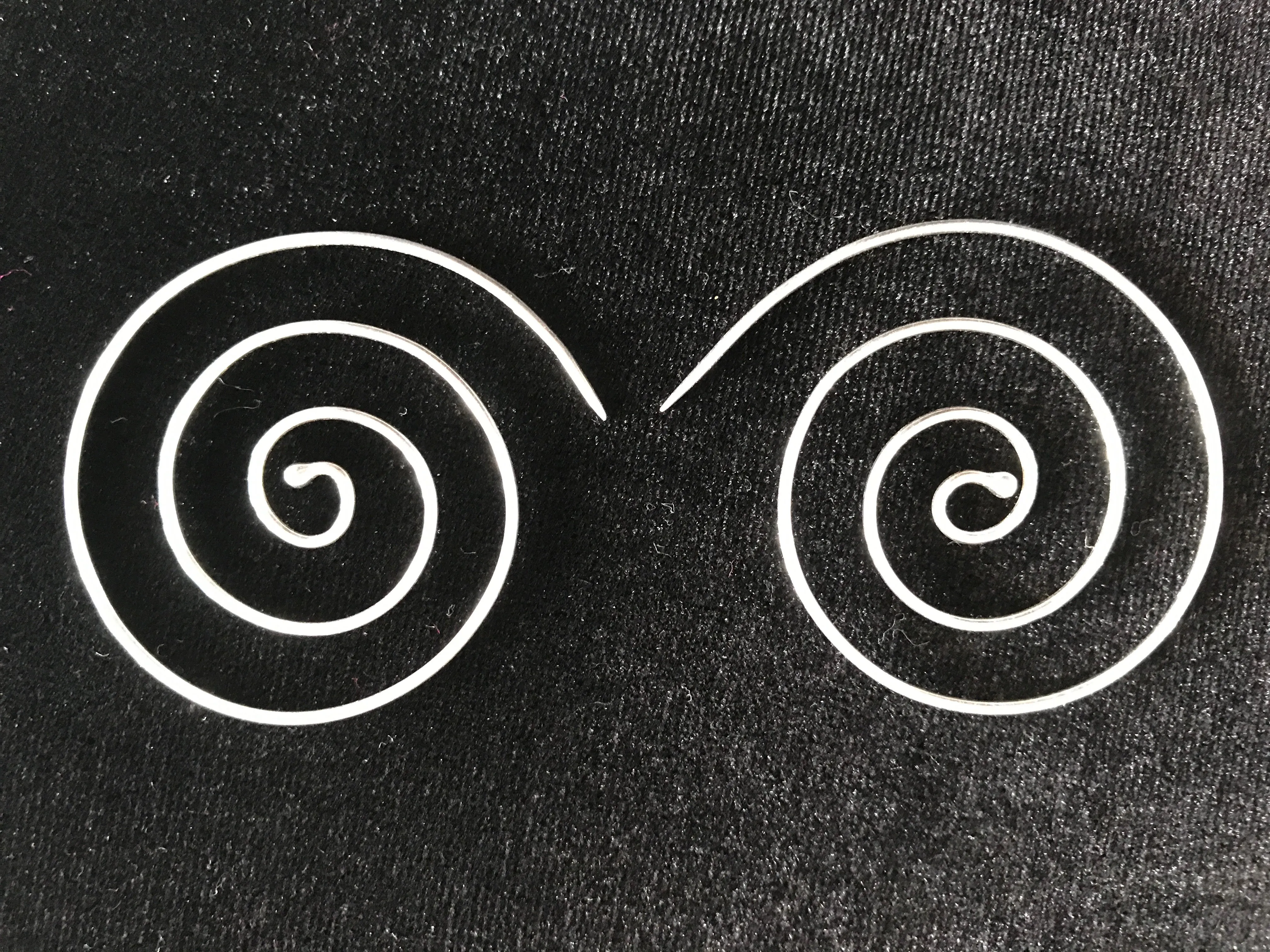 Sterling Silver Spiral Hoop Earrings