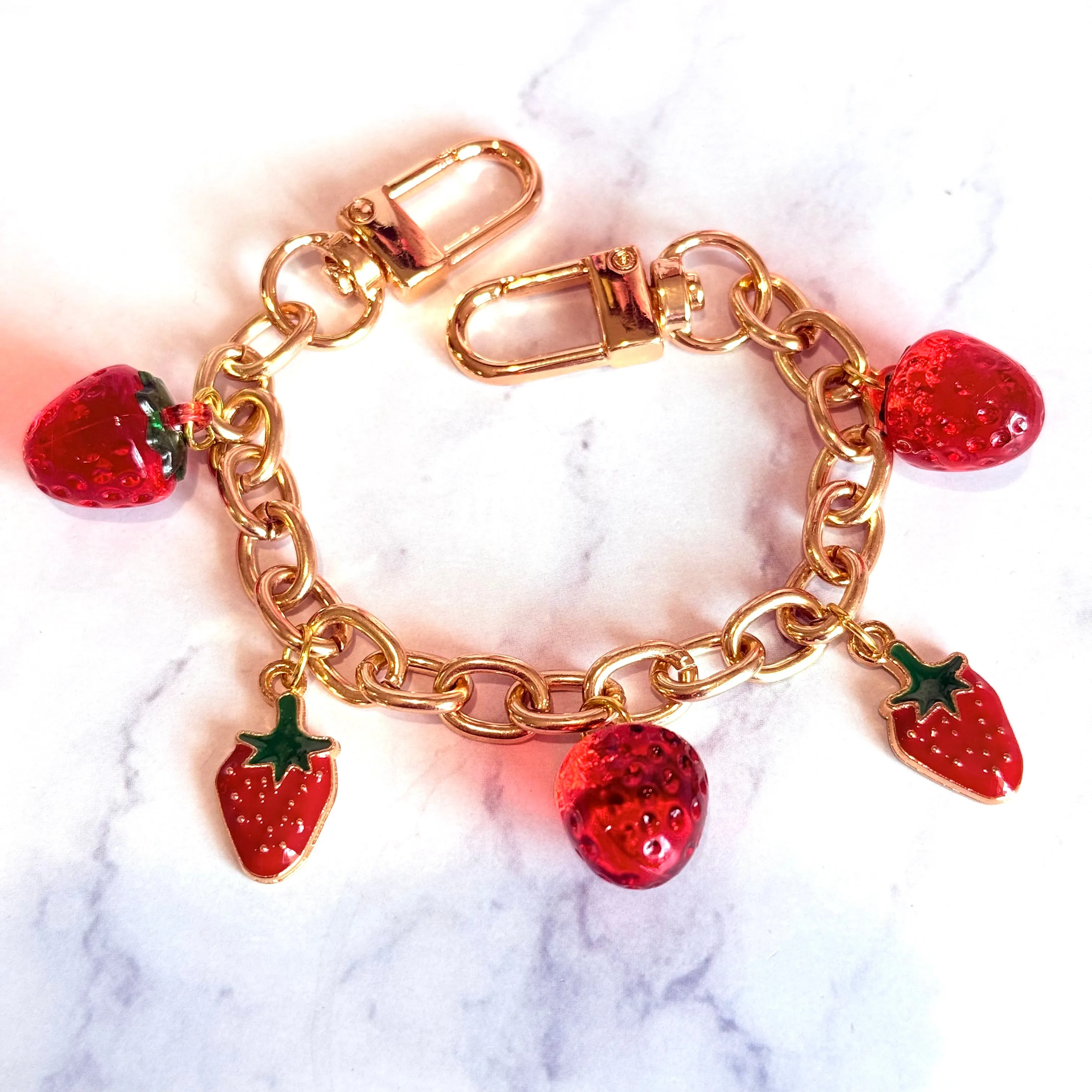 Strawberry Deluxe Tumbler Charm Necklace