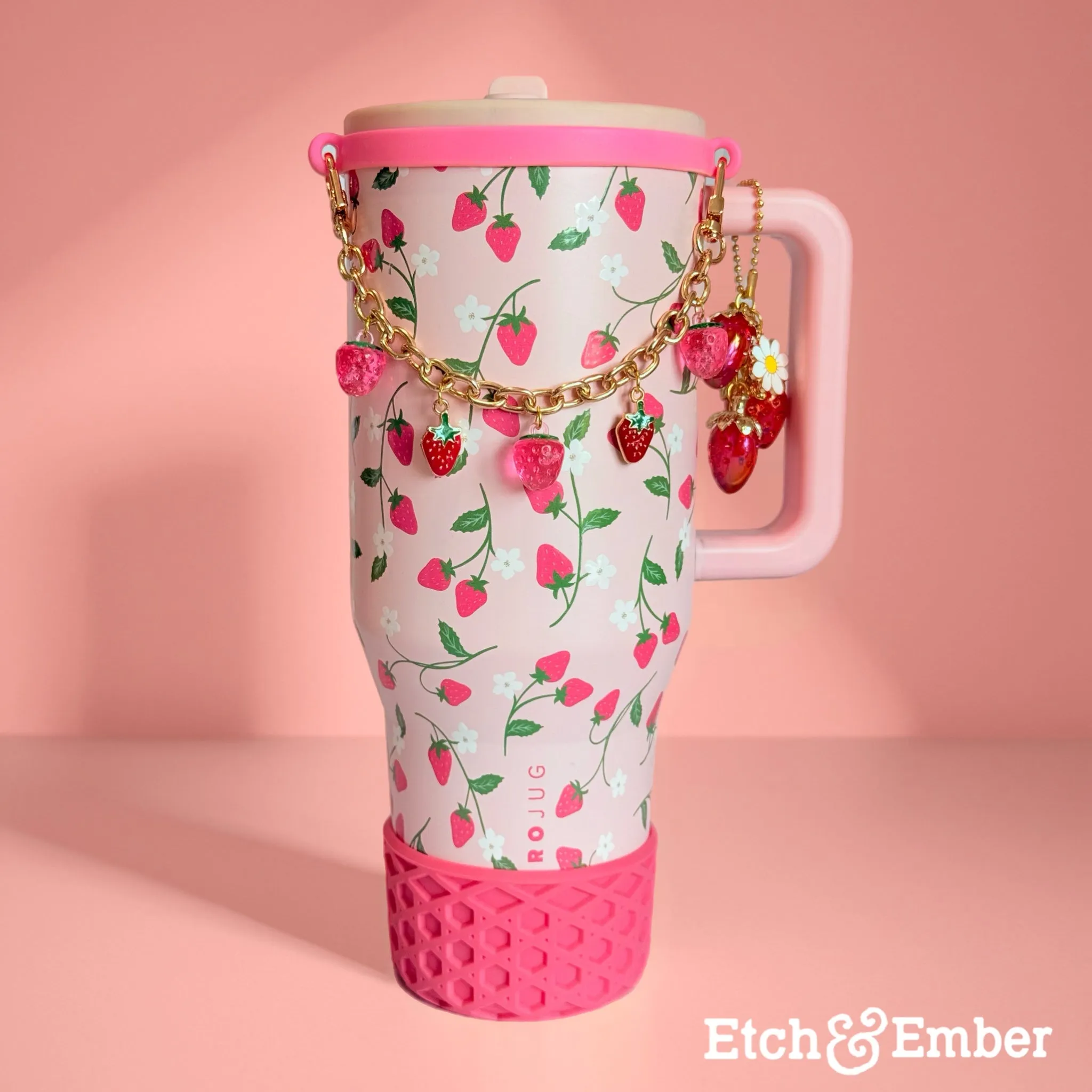 Strawberry Deluxe Tumbler Charm Necklace
