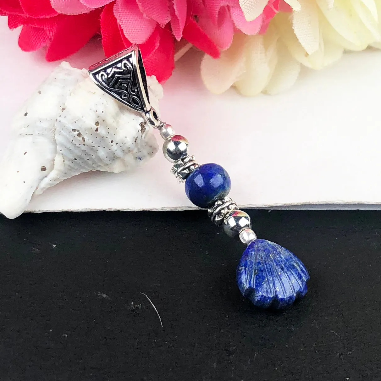Stunning Blue Lapis Lazuli Healing Pendant for Women and Girls