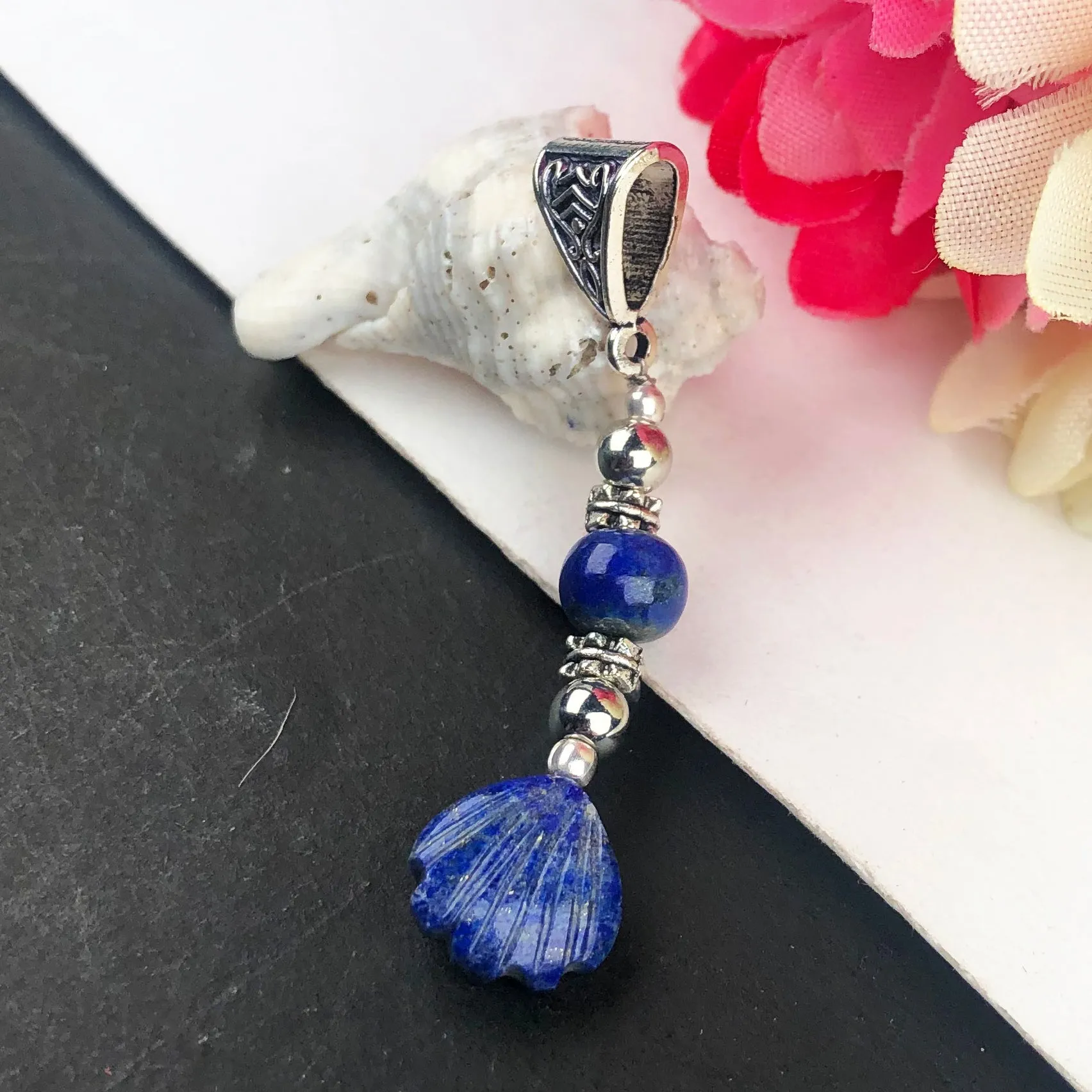 Stunning Blue Lapis Lazuli Healing Pendant for Women and Girls