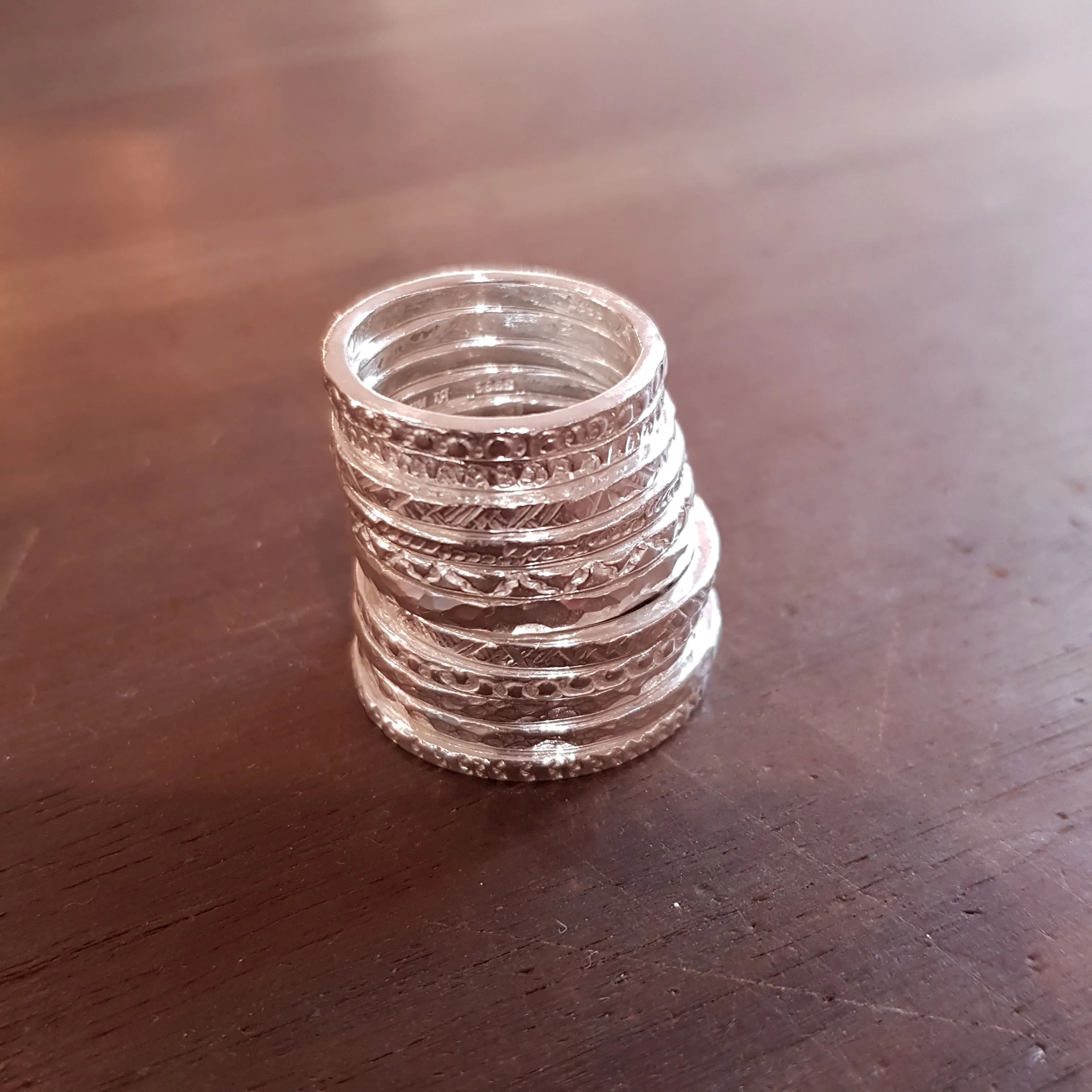 Textured Staking Rings (Thin)-H