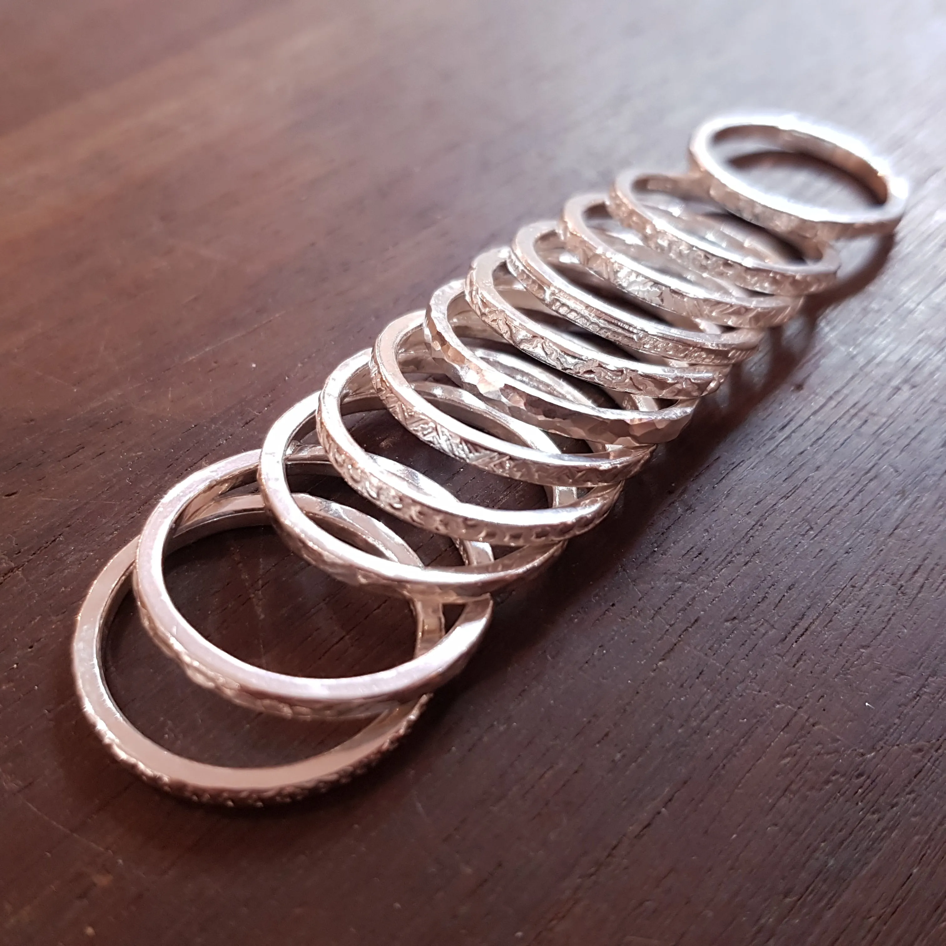 Textured Staking Rings (Thin)-H