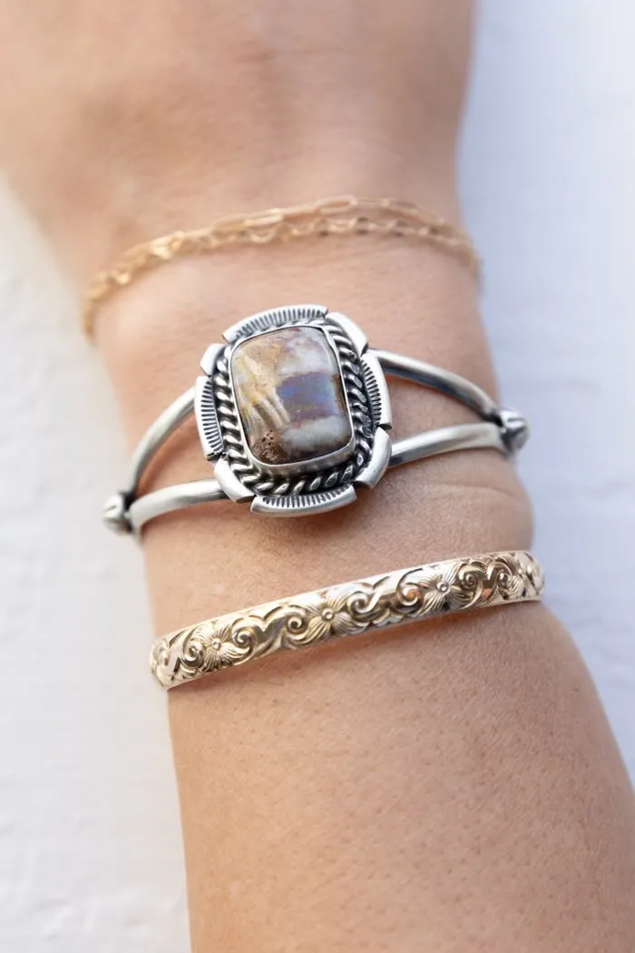 The Earth-Tone Silver Cuff