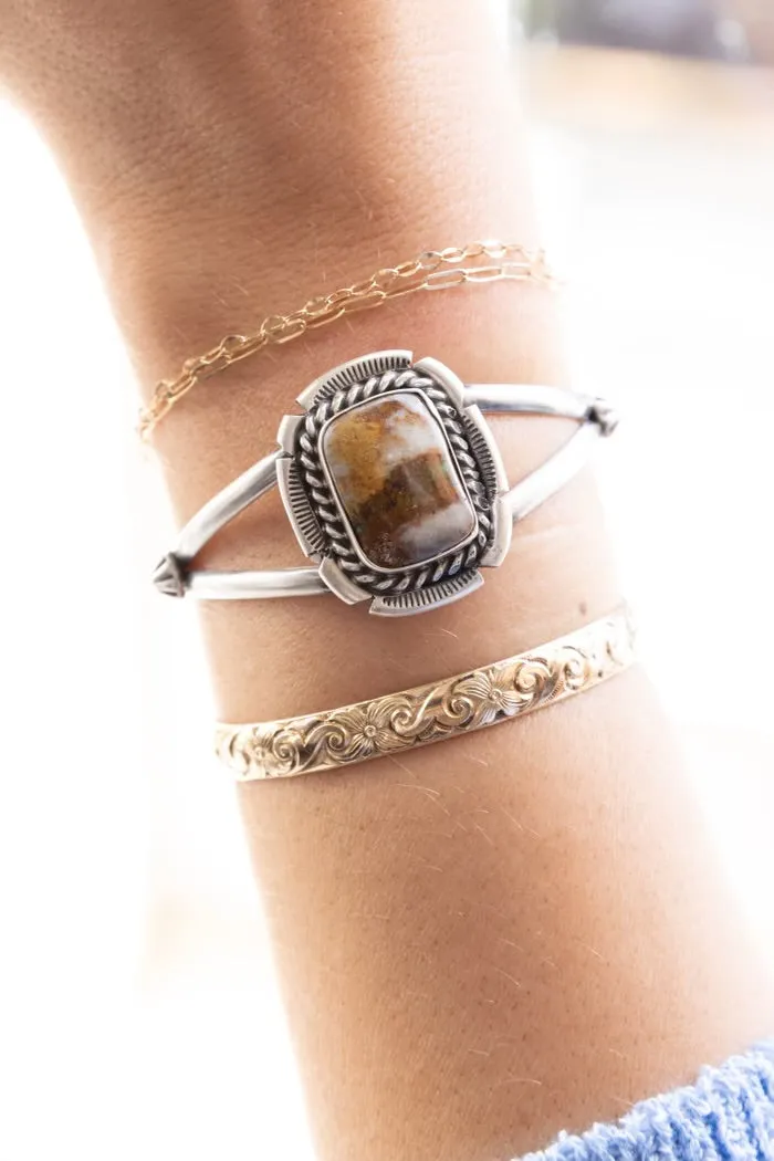 The Earth-Tone Silver Cuff