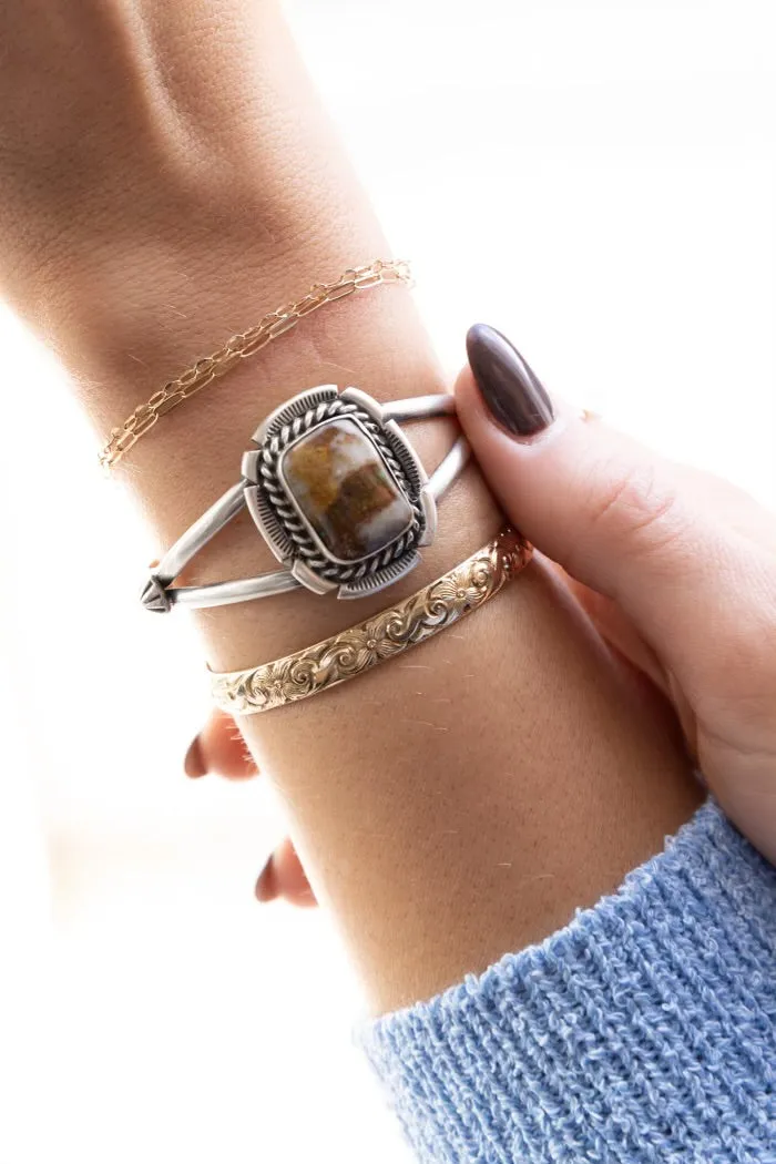 The Earth-Tone Silver Cuff