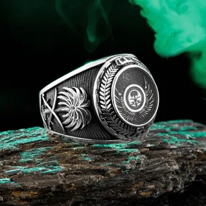 The Royal Saudi Air Forces Ring, Military Rings with Gemstone