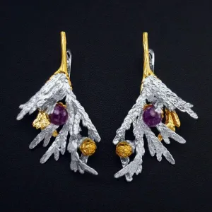 Thuja Flora Sterling Silver Earrings