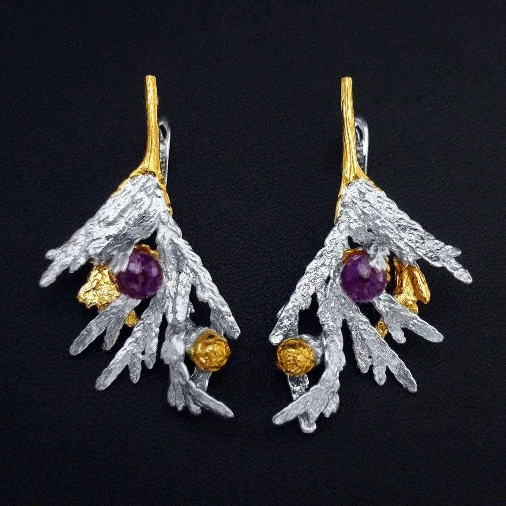 Thuja Flora Sterling Silver Earrings