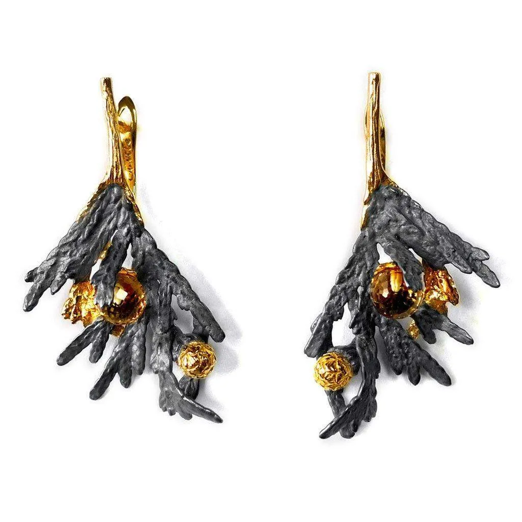 Thuja Flora Sterling Silver Earrings
