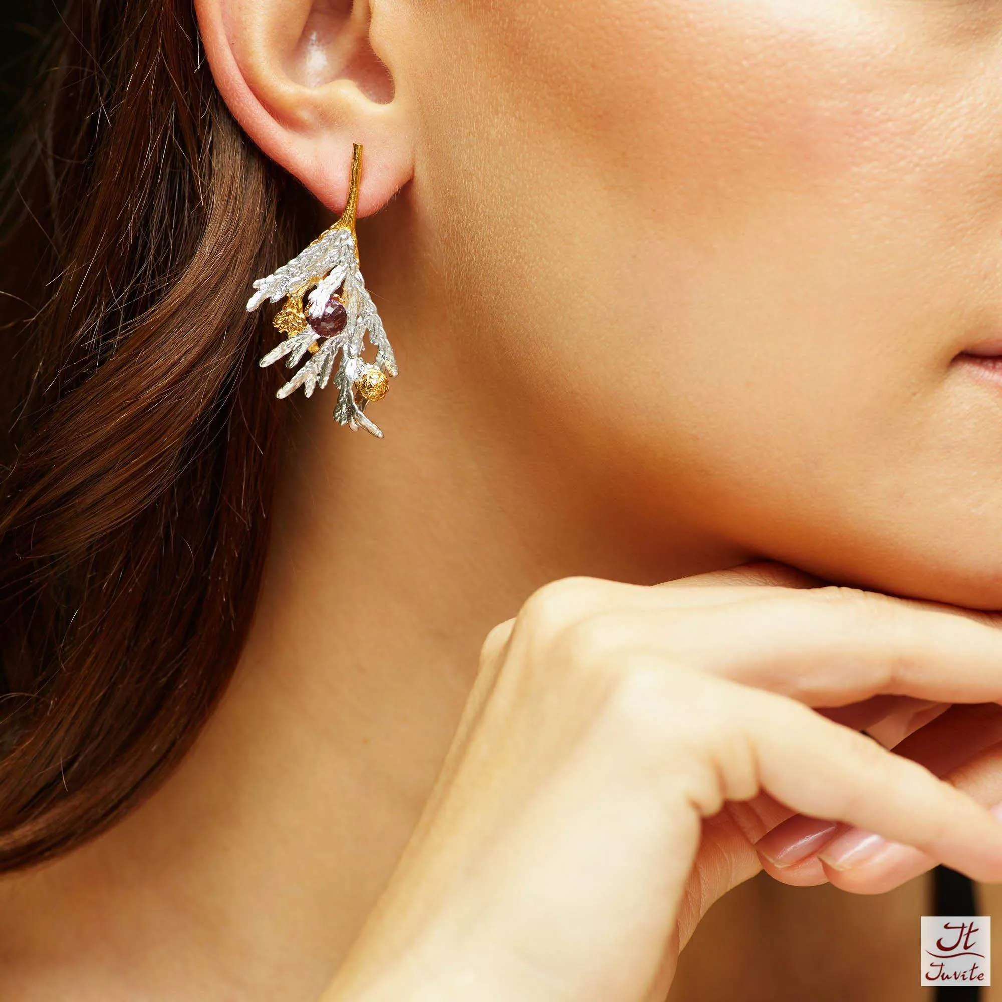 Thuja Flora Sterling Silver Earrings