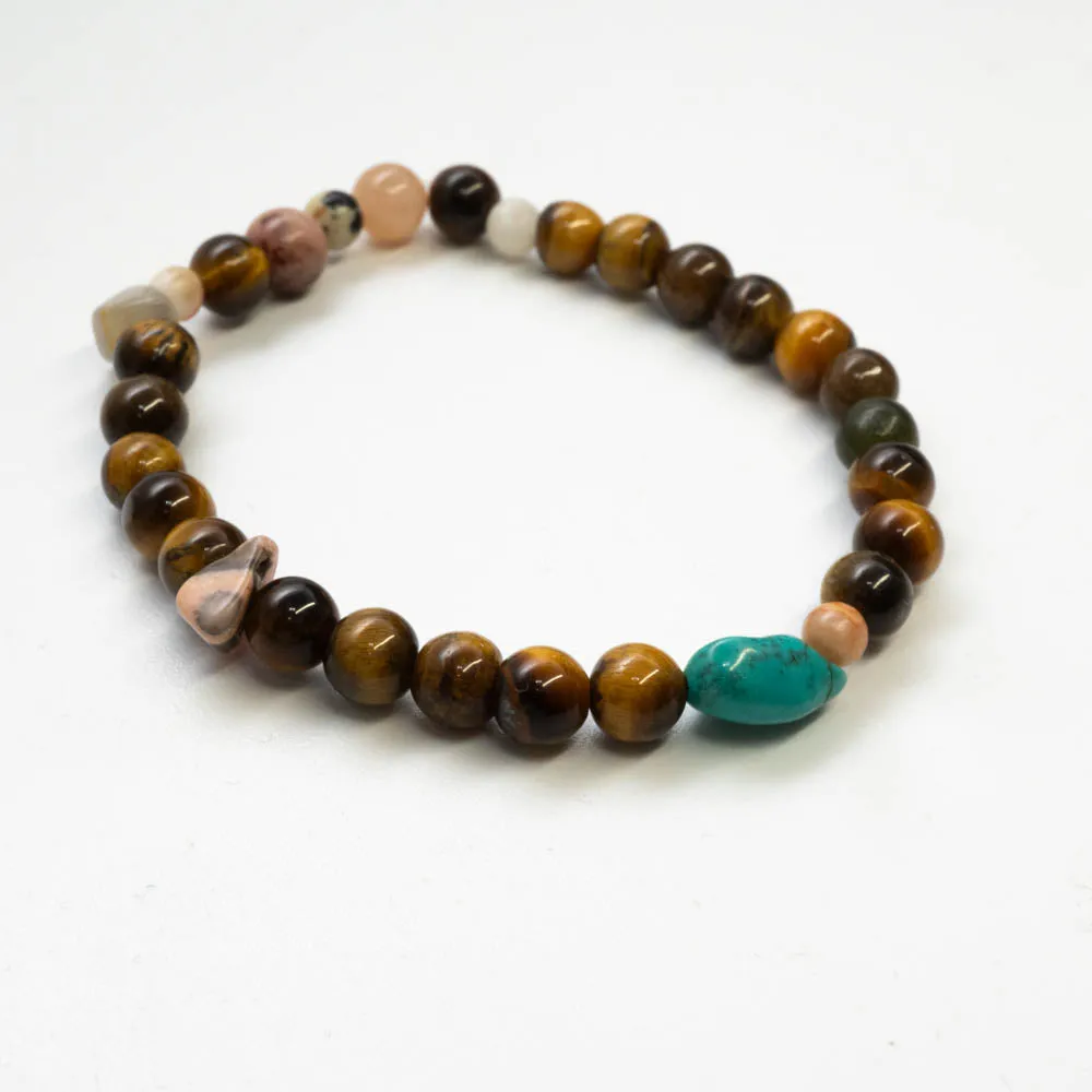 Tiger’s Eye Mixed Crystal Bracelet | Protection