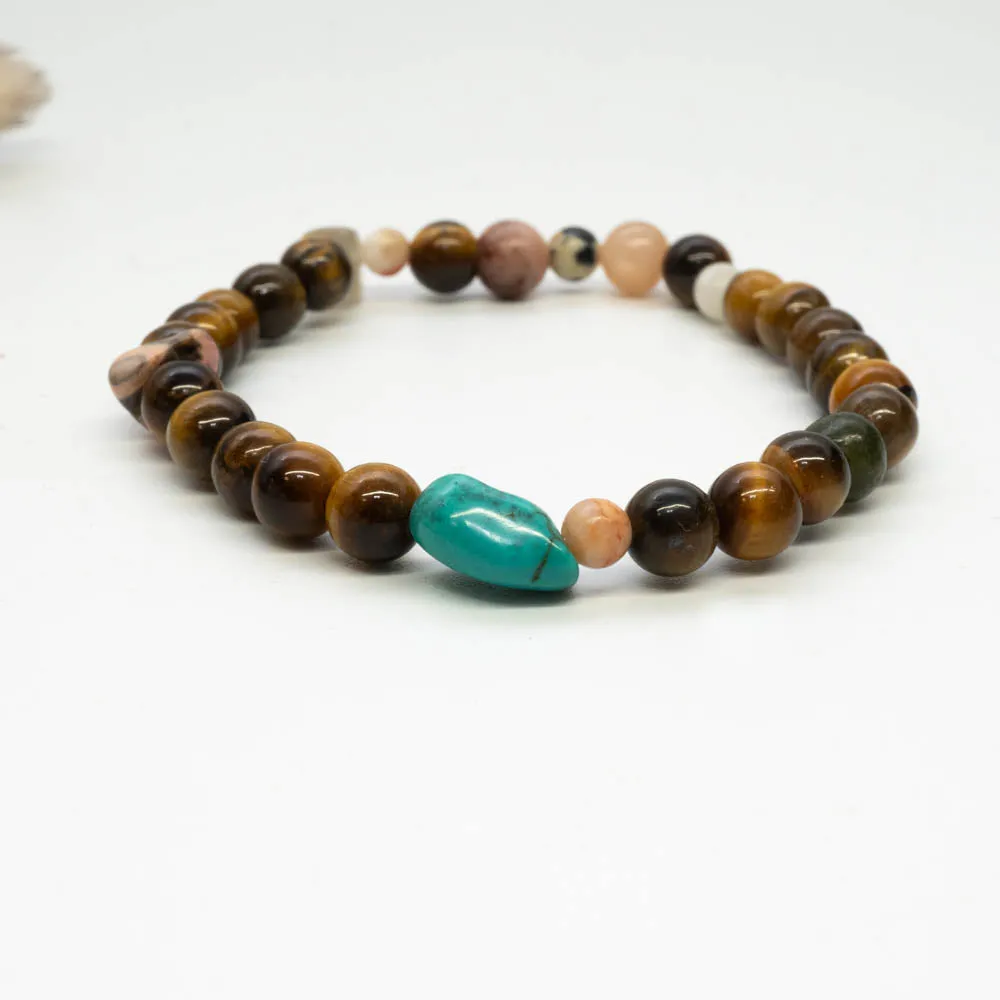 Tiger’s Eye Mixed Crystal Bracelet | Protection