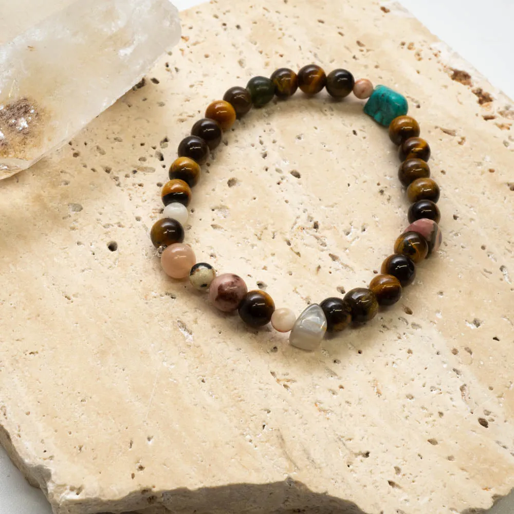 Tiger’s Eye Mixed Crystal Bracelet | Protection