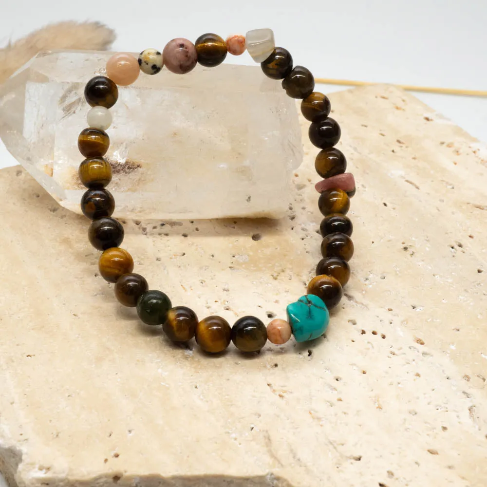 Tiger’s Eye Mixed Crystal Bracelet | Protection