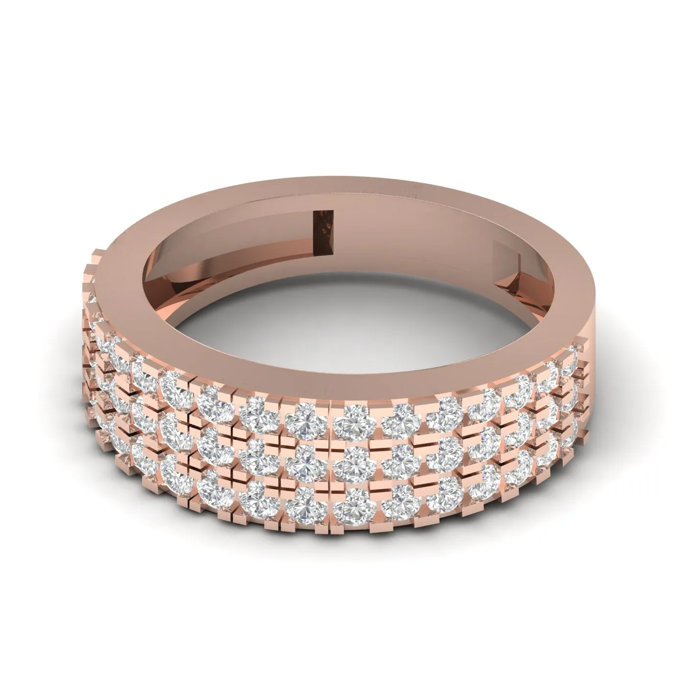 Timeless Diamond Cascading  Diamond Band