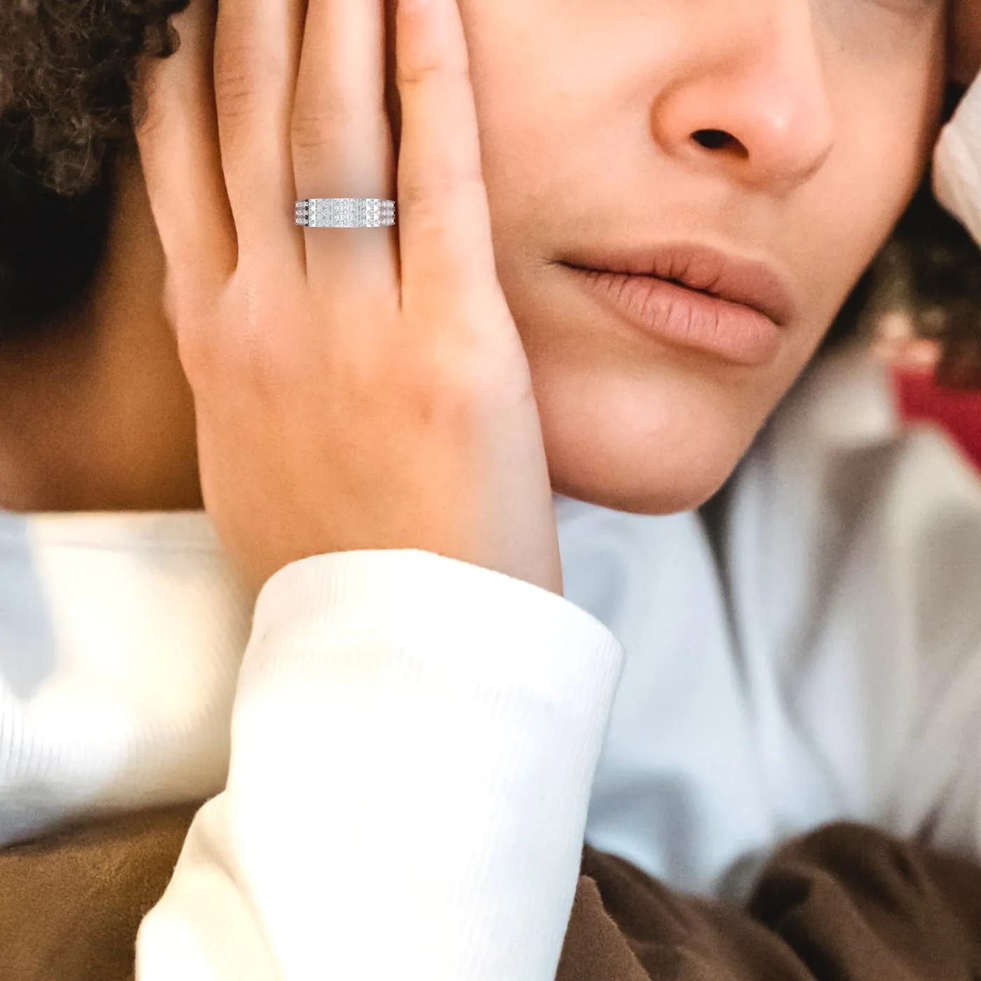 Timeless Diamond Cascading  Diamond Band