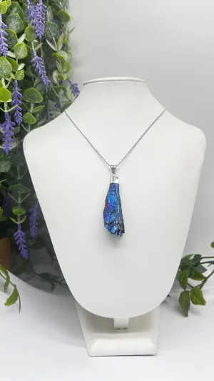 Titanium Kyanite Blade 925 Silver Pendant ( Silver Chain Included )
