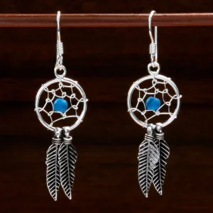 Turquoise Dream Catcher Earrings