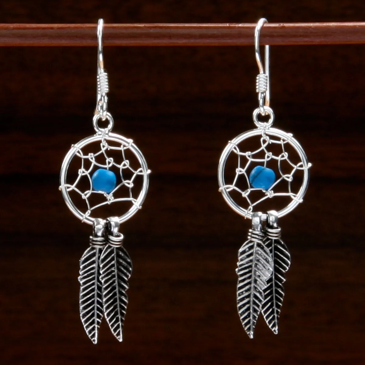 Turquoise Dream Catcher Earrings