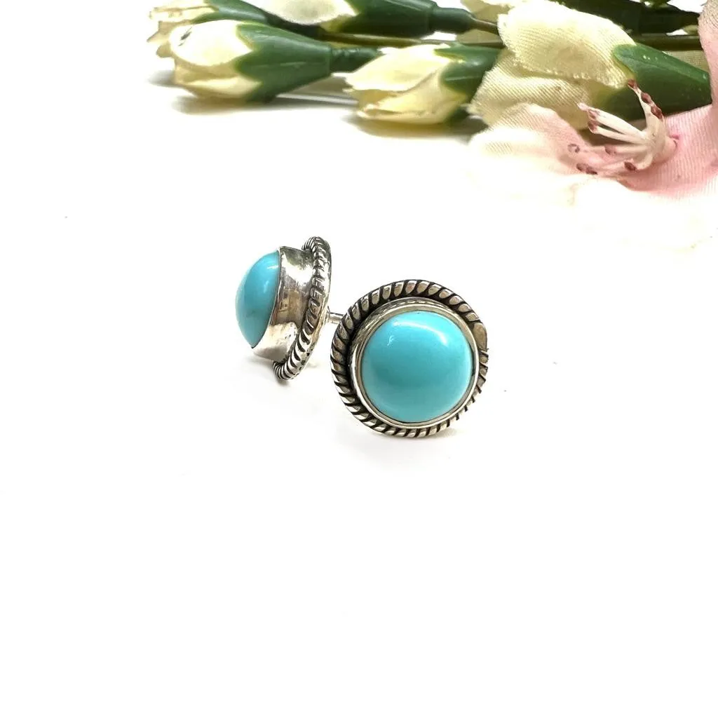 Turquoise Earrings in Silver