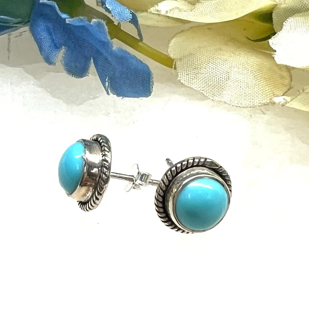 Turquoise Earrings in Silver