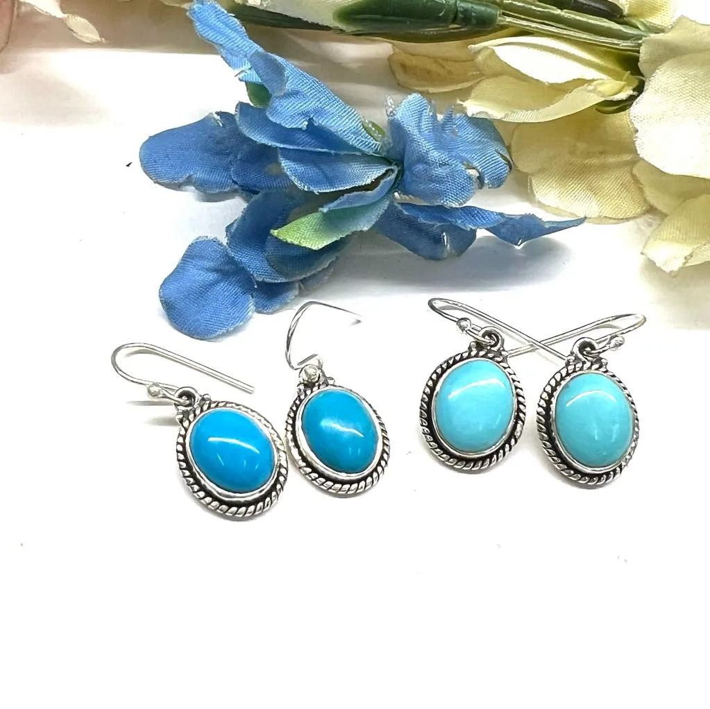 Turquoise Earrings in Silver