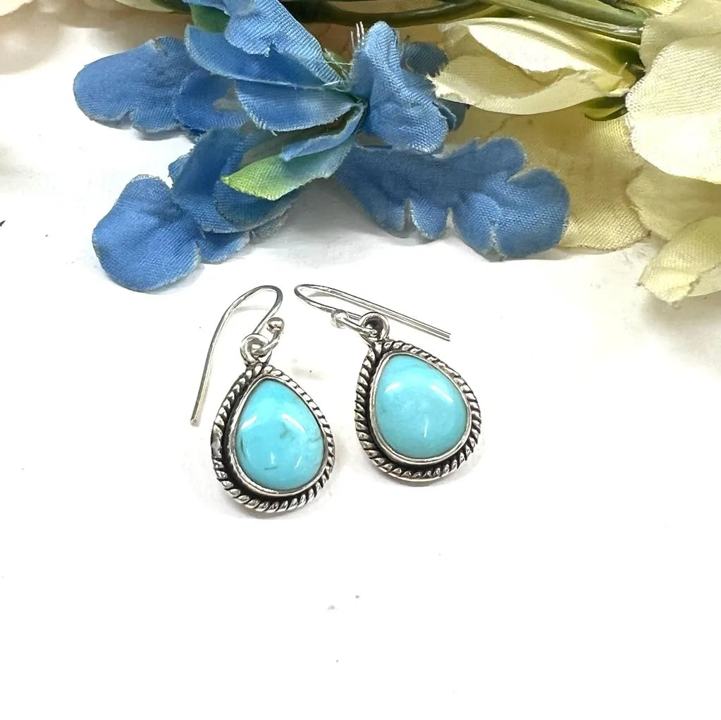Turquoise Earrings in Silver