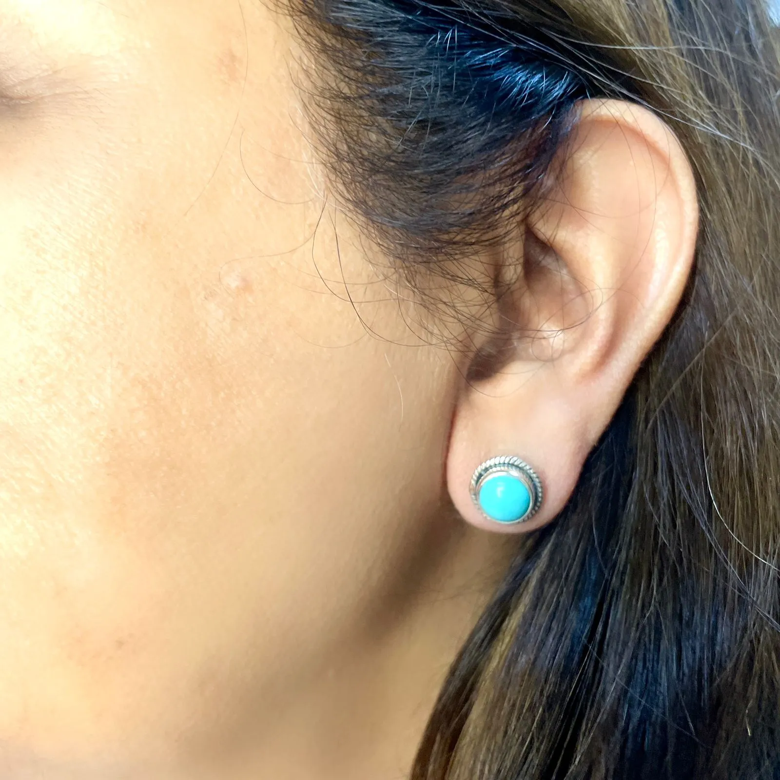 Turquoise Earrings in Silver