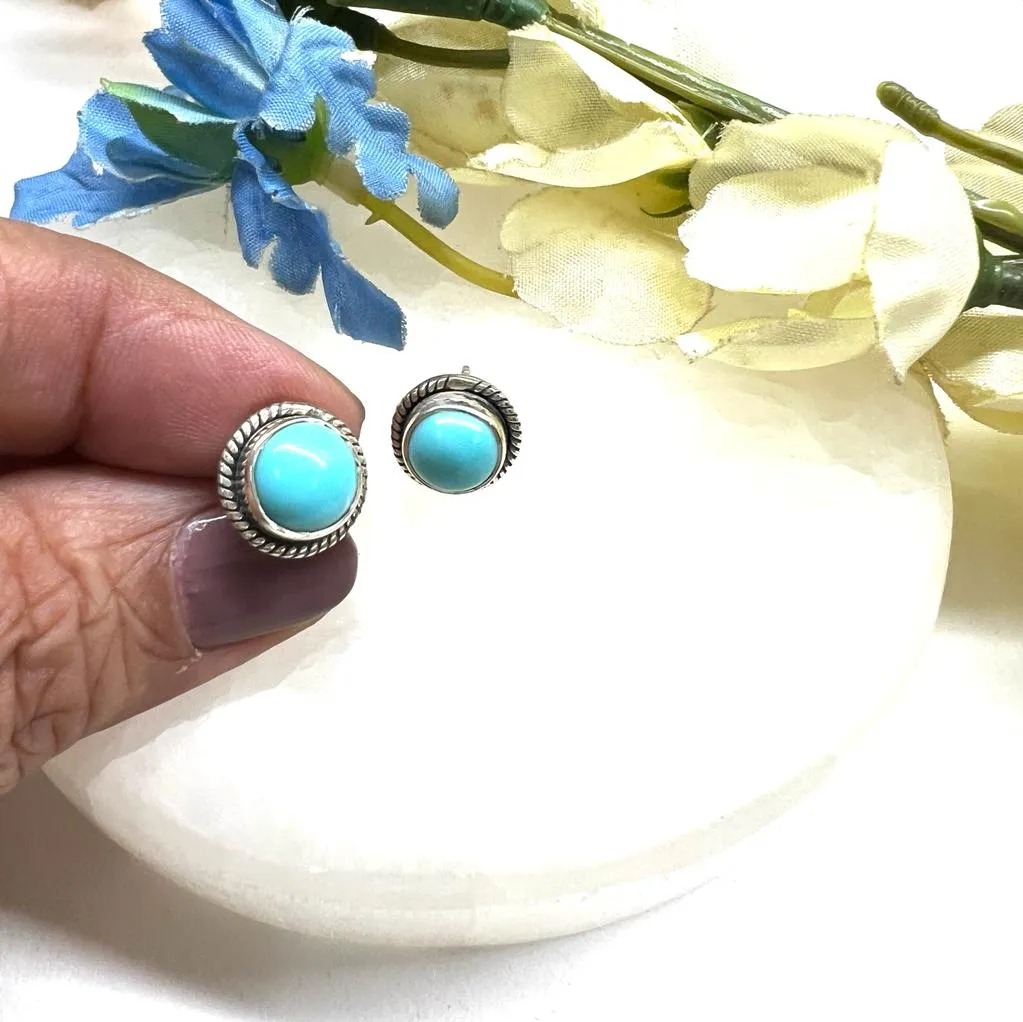 Turquoise Earrings in Silver