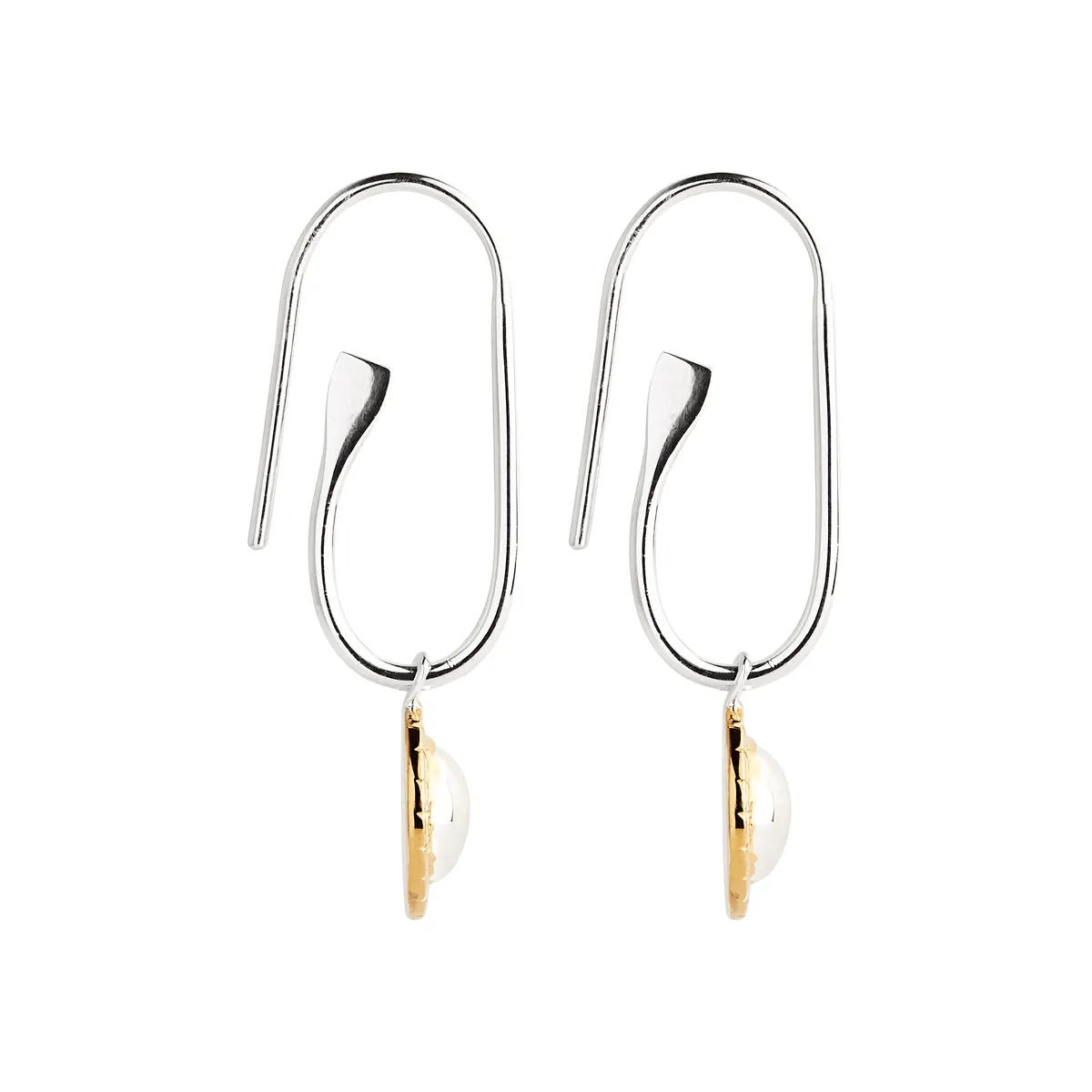 Tutu Two Tone Paperclip Earrings