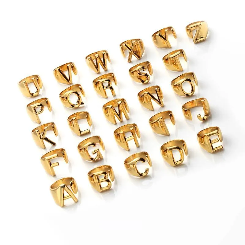 Up Close And Personal Initial Rings