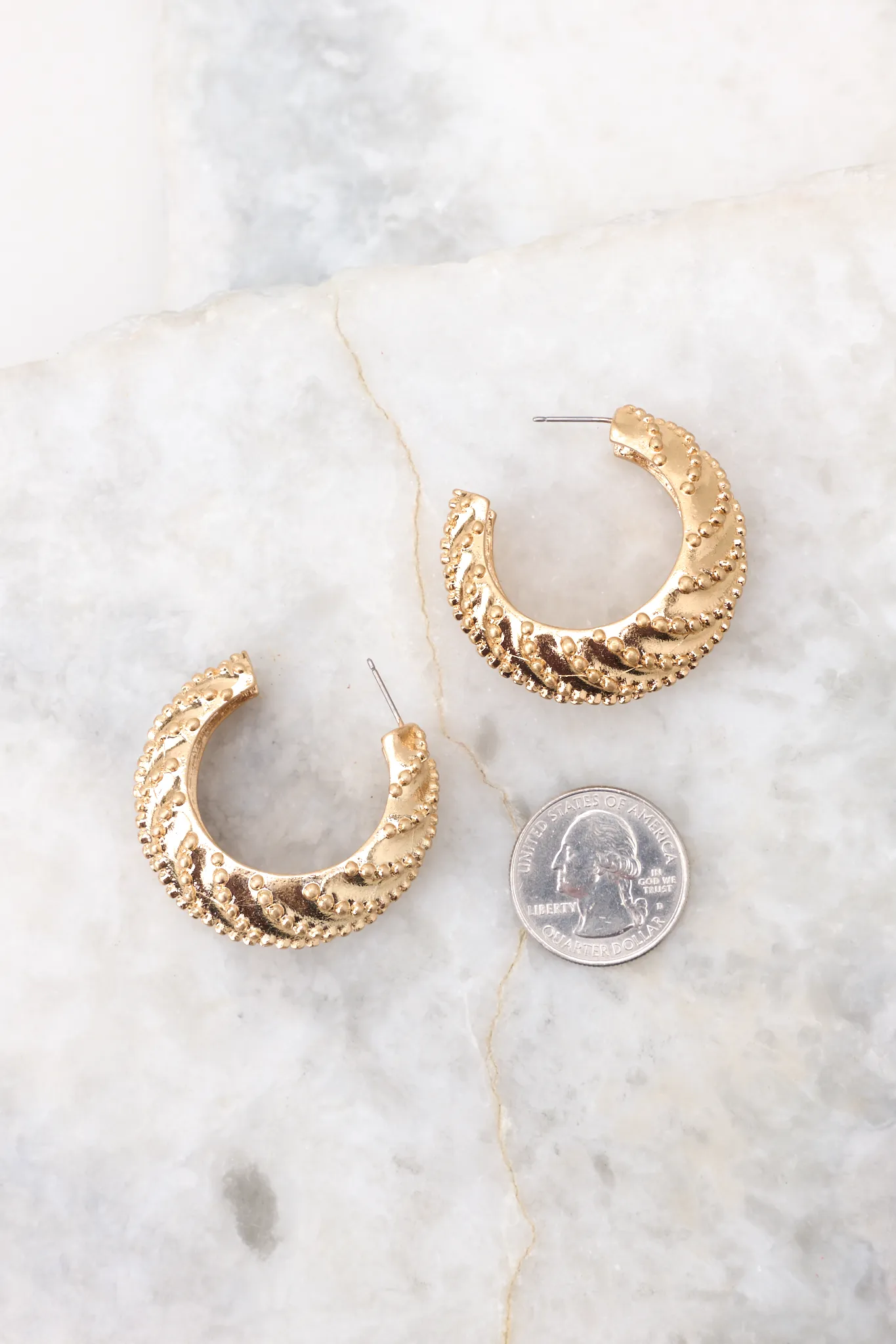 Upscale Energy Gold Hoop Earrings