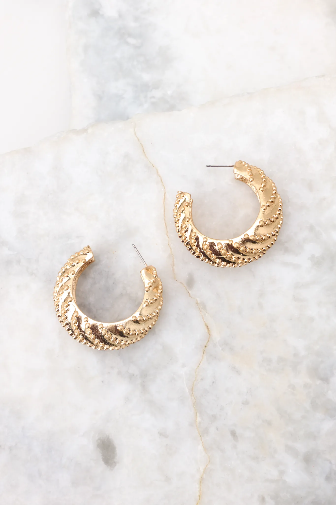 Upscale Energy Gold Hoop Earrings