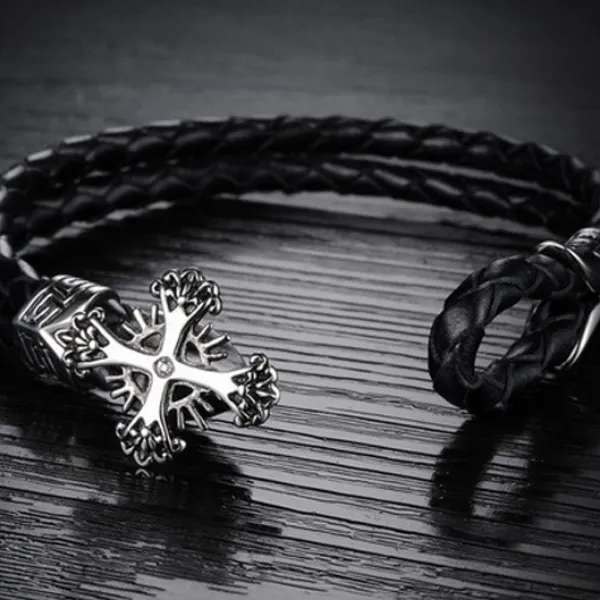 Vintage Cross Men's Bracelet