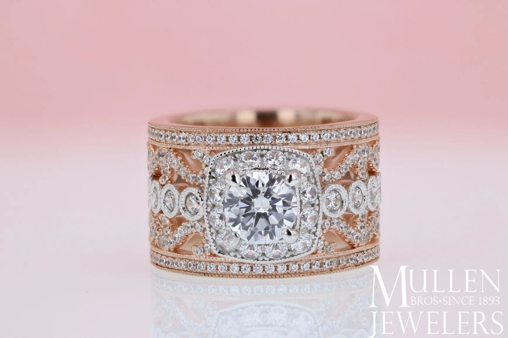 Vintage Multi-Band Diamond Ring 1.14 Cttw 14K Gold  319A