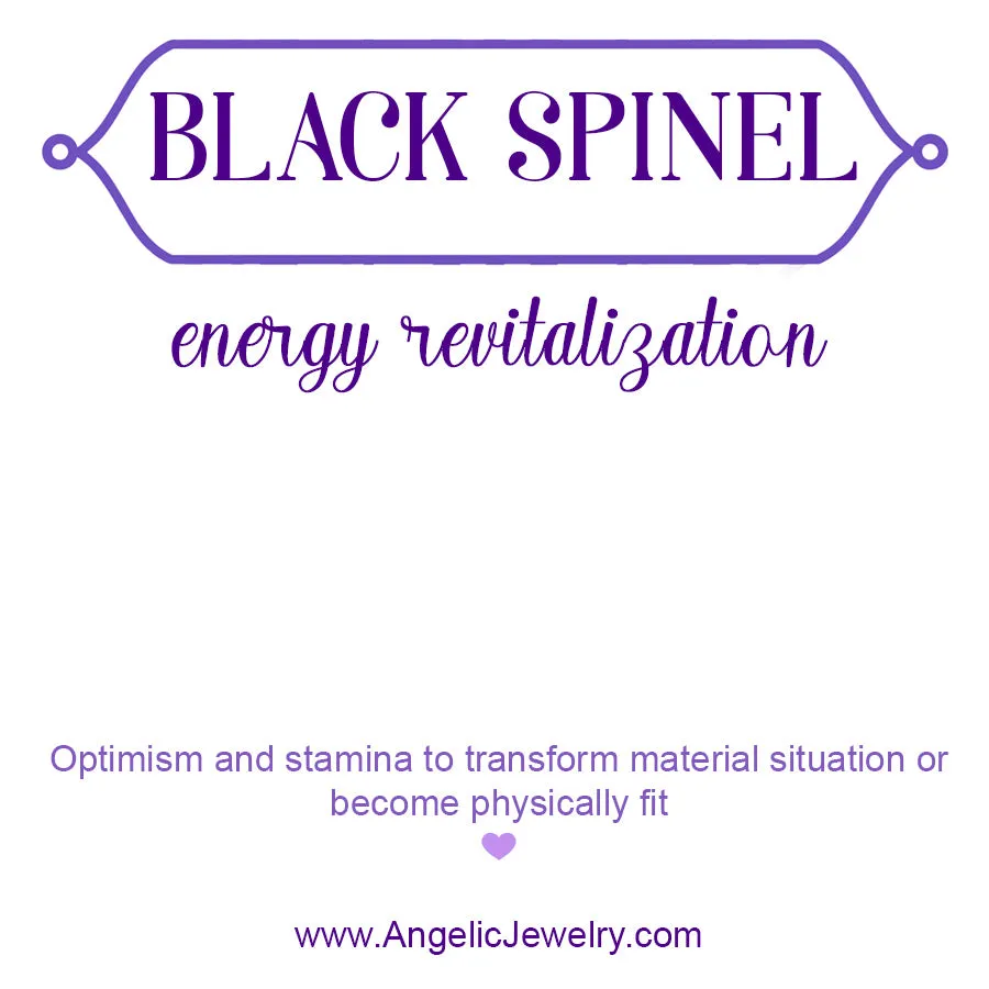 Willow: Black Spinel Earrings - e536
