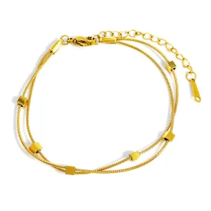 Women Dainty Gold Layered Bracelets