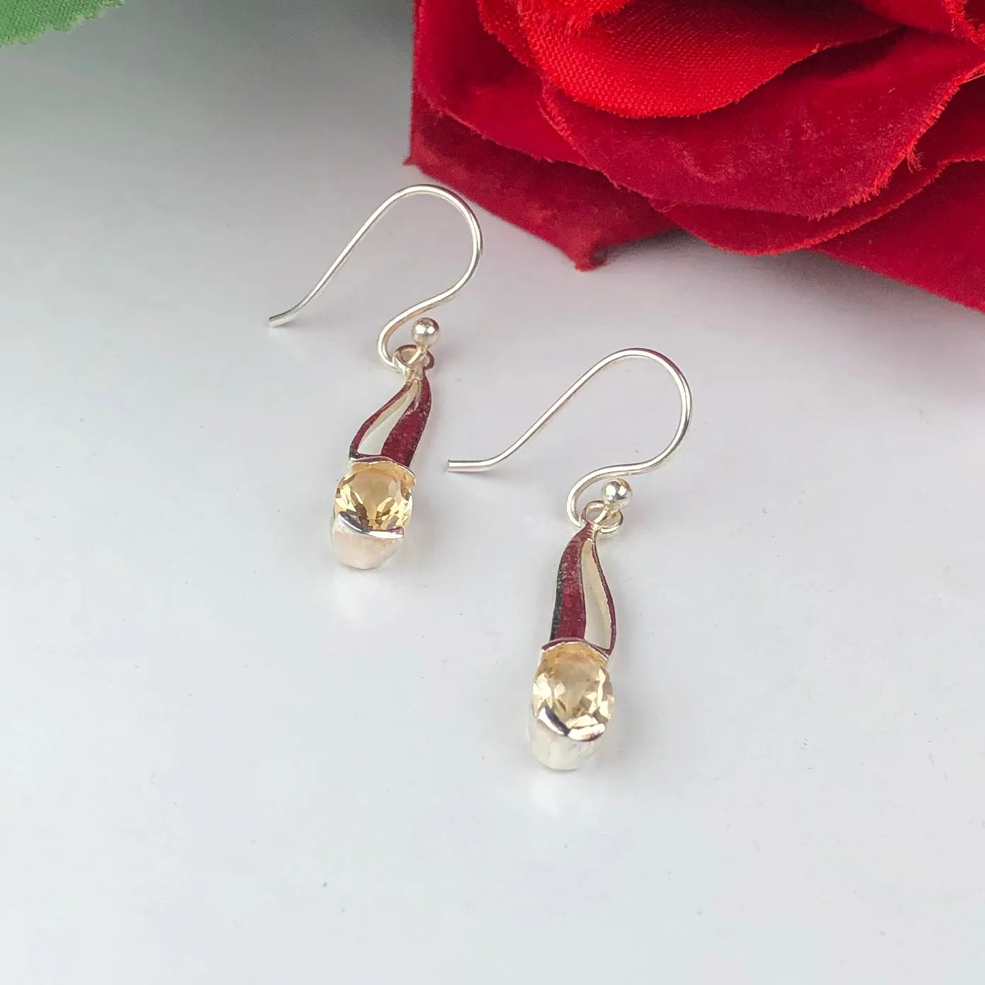 Yellow Citrine Earrings