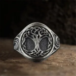 Yggdrasil Stainless Steel Viking Signet Ring