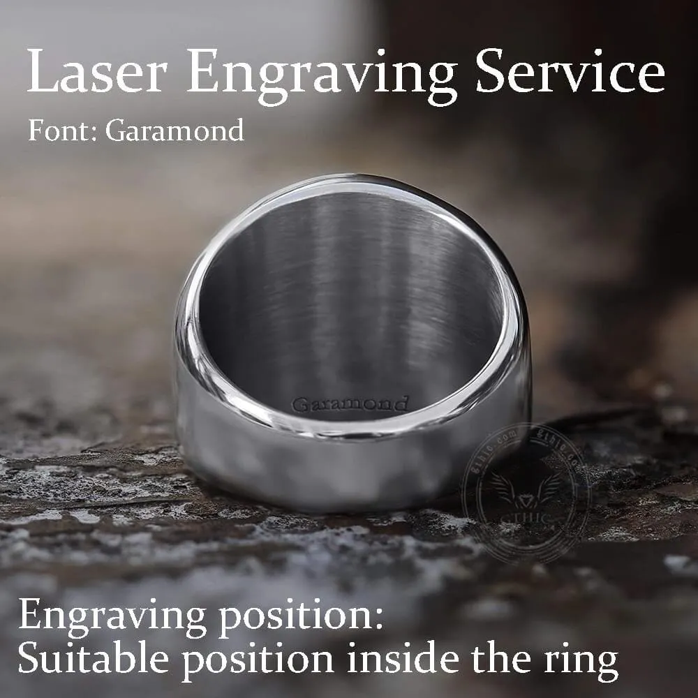 Yggdrasil Stainless Steel Viking Signet Ring